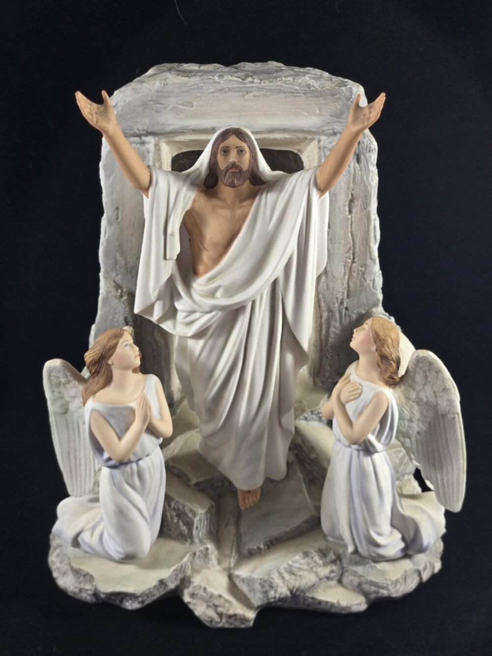 Jesus The Resurrection Figurine Statue Franklin Mint 1991 Easter Religious Decor